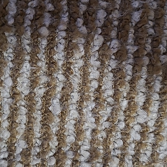 Lilly McKay Brown & Tan Grandpa Cardigan w/ Detachable Faux Fur Collar - Size M - Picture 3 of 9